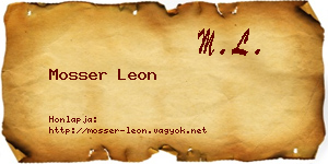 Mosser Leon névjegykártya